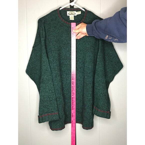 VTG Eddie Bauer Sweater Men's Medium Green Legends Wool Chunky Knit Cabin Gorp - Picture 6 of 6